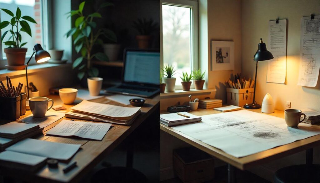 Discipline - Beforeafter comparison How self-discipline techniques transform productivity and focus